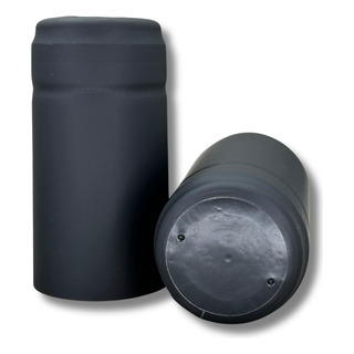 Cápsula Negra Mate Termoencogible De Pvc Botella Vino 100pz Cápsula Negra Mate Termoencogible De Pvc Botella Vino 100pz