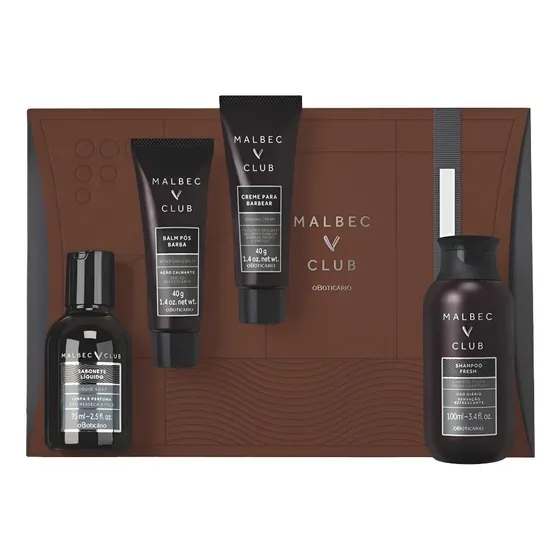 Pack O Boticário Malbec Club Cuidado Masculino