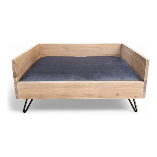 Cama Catre Para Mascota Perro Gato Diseño Sofá De Madera