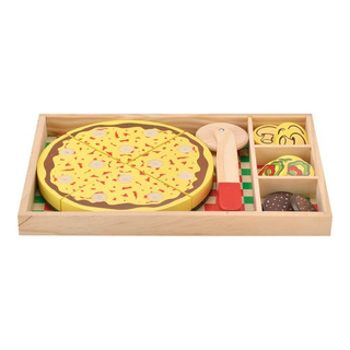 Juguete De Madera Mi Primera Pizza Teach Play Para Niños Color Amarillo Juguete De Madera Mi Primera Pizza Teach Play Para Niños Color Amarillo