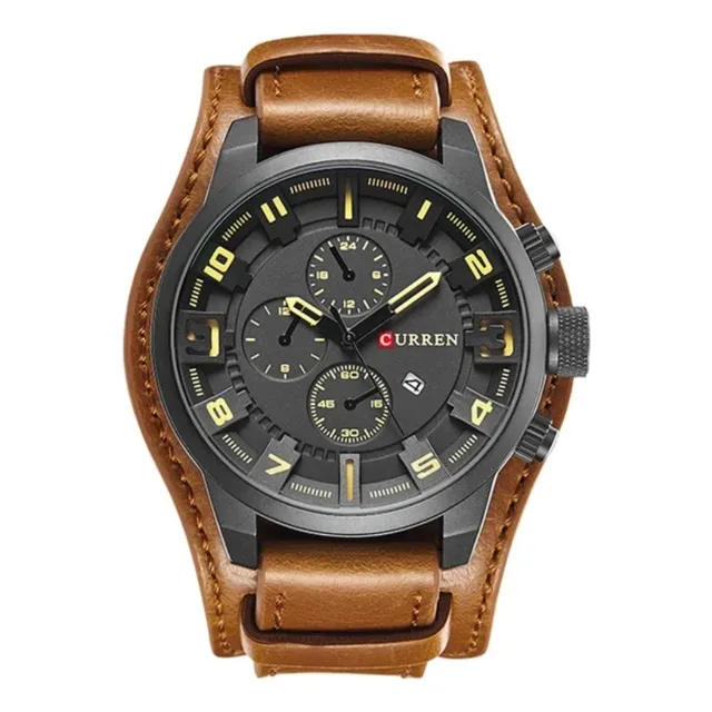Reloj Curren 8225 Reloj De Pulsera Para  Caballero Cuero