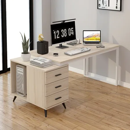 Escritorio Moderno Con Cajoneras 120x60x75cm Para Oficina
