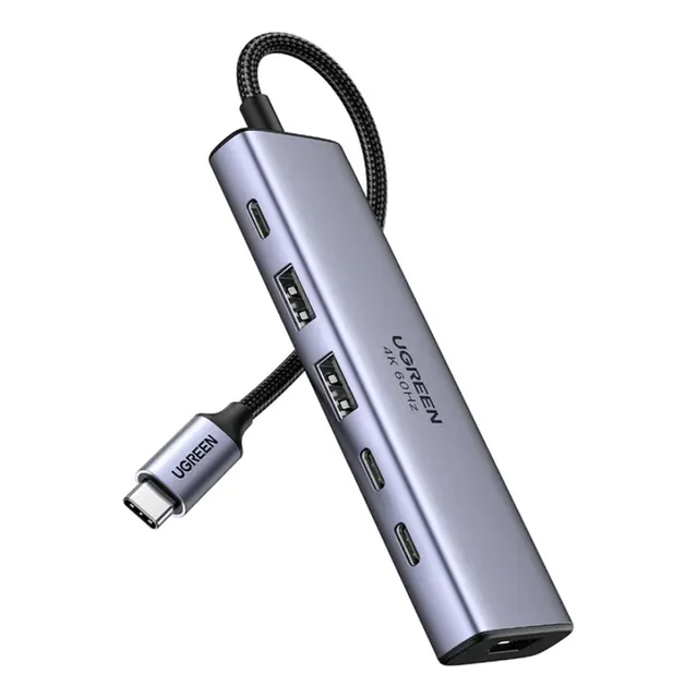Hub 6 En 1 Ugreen Usb-c A 1 Hdmi 2 Usb A 3 Usb C 4k Color Gris 35999
