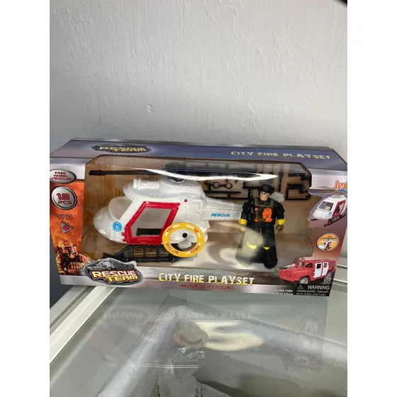 Juguete Helicoptero Militar Set 12 Piezas Niños Police Force