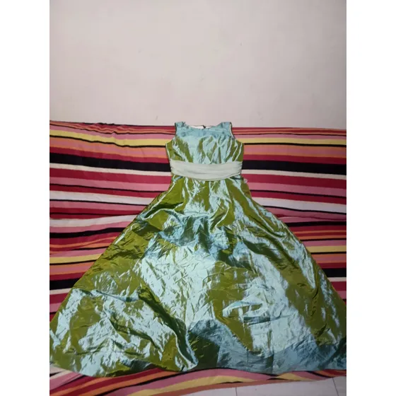 Elegante Vestido Cortejo Nupcial  Talla 16 Tela Satinada