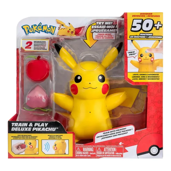Pokémon Figura Pikachu Entrena Y Juega Deluxe +50 Reacciones