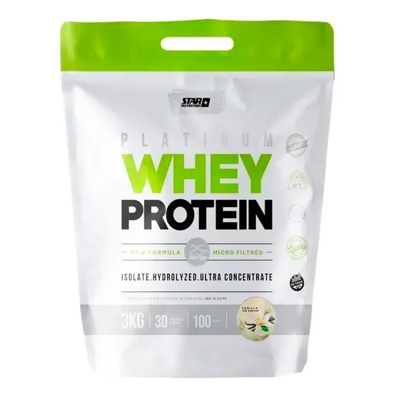 Star Nutrition Whey Protein Suplemento Vainilla X 3kg 3c