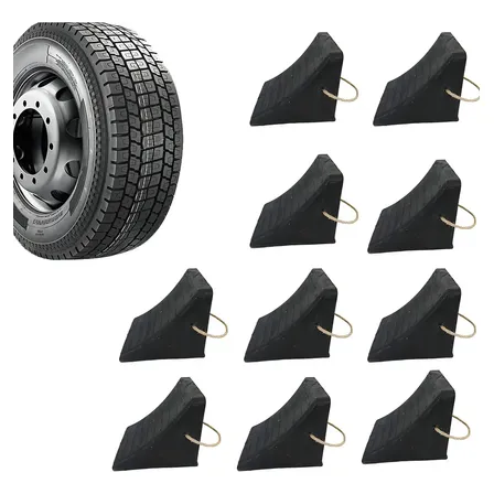 10 Un Calço De Roda Para Caminhao Caminhonete - Nbr 9735 Cor Preto