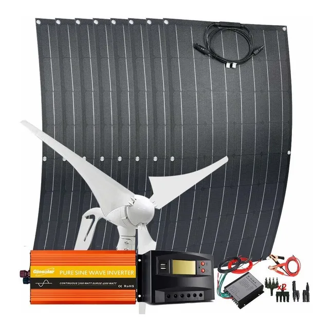 Etfe Generador Turbina Viento Panele Solar Inversor 2000