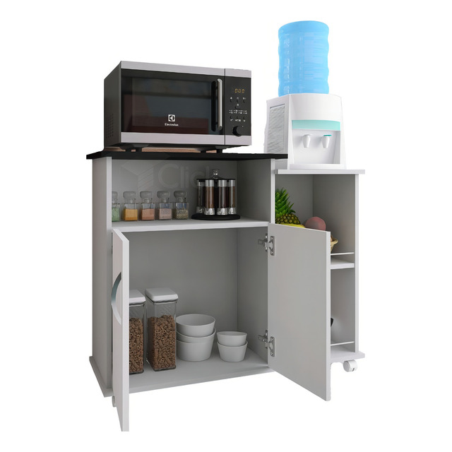 Fruteira Tampo Branca P/ Cozinha Para Micro-ondas Cor Branco/preto Fruteira Tampo Branca P/ Cozinha Para Micro-ondas Cor Branco/preto
