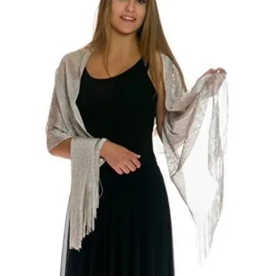 Chal Brillante Dama Elegante De Fiesta Boleros Chalina 2ar 