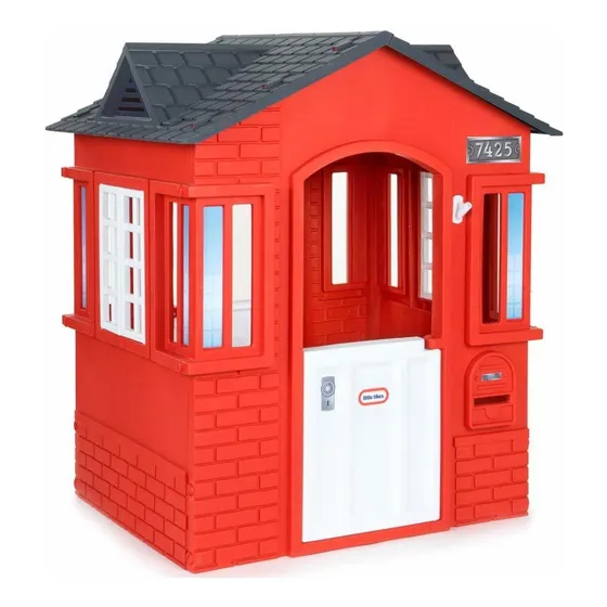 Casa Juegos Plástica Moderna Niños Little Tikes Jardin Roja