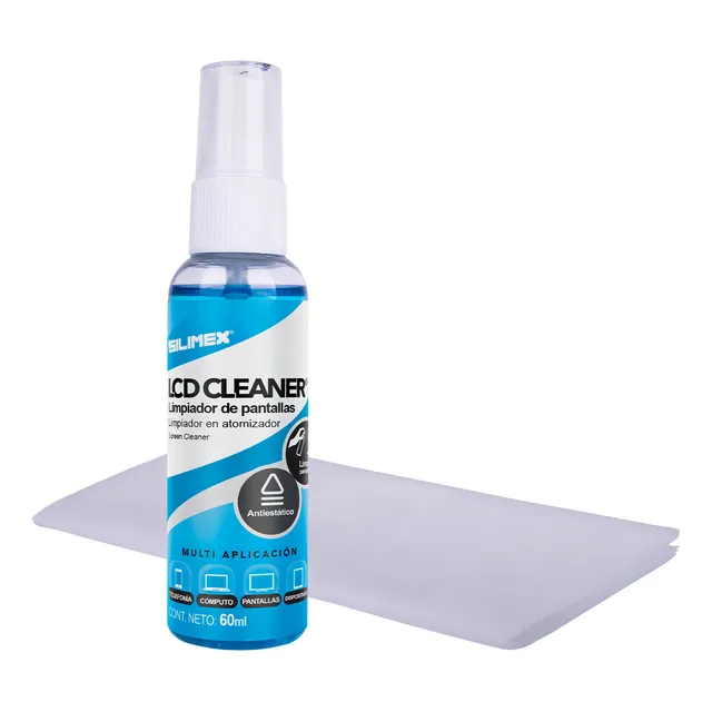 Limpiador De Pantallas Silimex Lcd Cleaner 60ml Microfibra