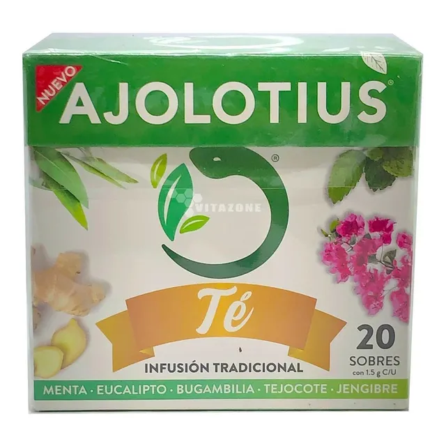 Ajolotius Té 20 Sobres Menta Jengibre Eucalipto