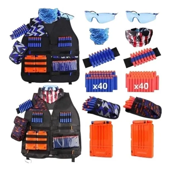 A 2 Juegos De Chaleco Táctico Infantil Para Nerf Pistola