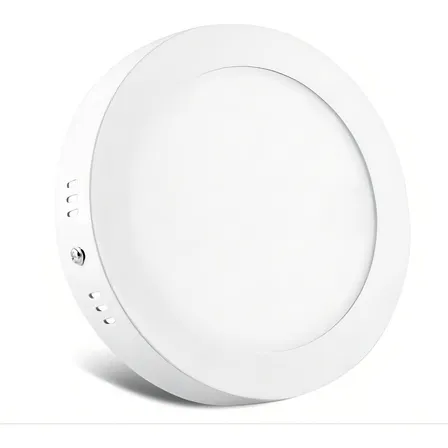 Foco Led Panel Redondo Sobrepuesto 24w Frío Color Blanco
