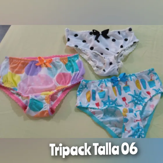 Pantaletas Pantys Tripack Niña Algodón  