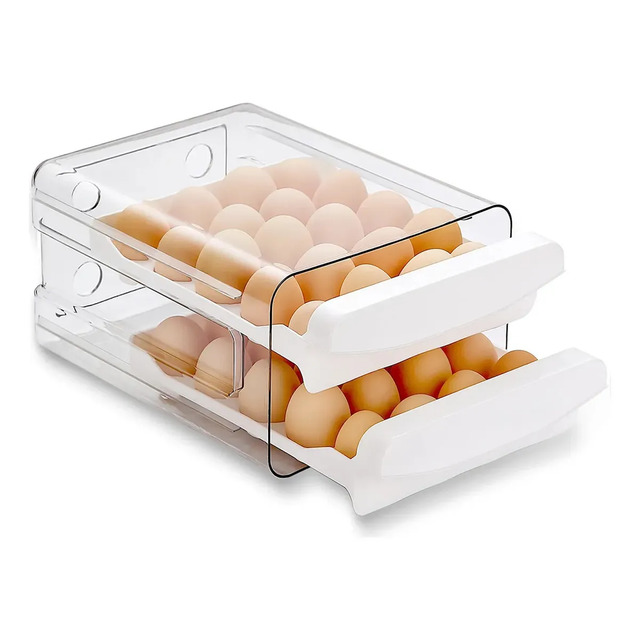 Organizador Porta Ovos 40un Com Tampa Geladeira Cozinha Branco Organizador Porta Ovos 40un Com Tampa Geladeira Cozinha Branco