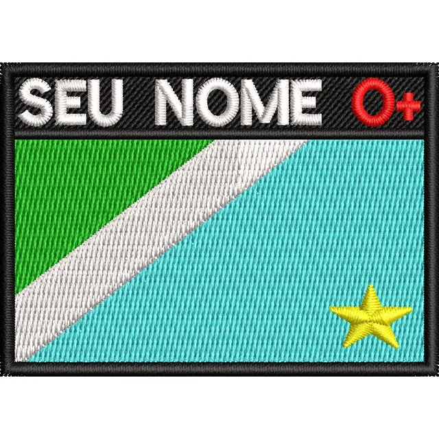 Patch Bordado Brasil Ou Seu Estado + Nome E Sangue Ban574