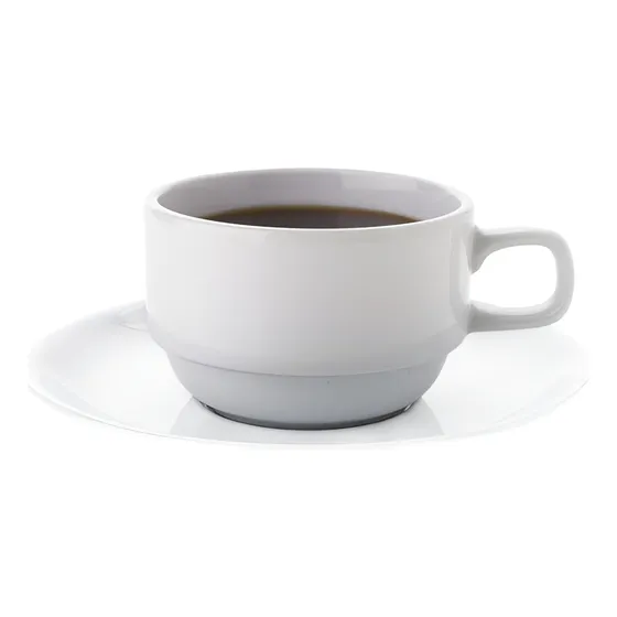 Set De 12 Taza Te 200 Cc Con Platillo Apilable. Linea Tower