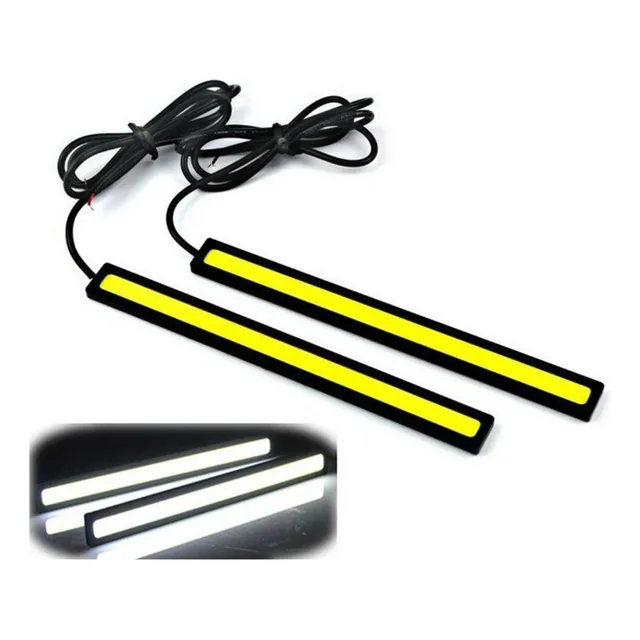 2 Barras De Led Luz Diurna Drl Super 12v Moto Carro 14cm