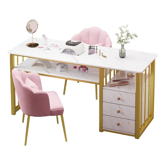 Mesa De Manicura Para Unas Estéticas Gaveta Con 3cajones