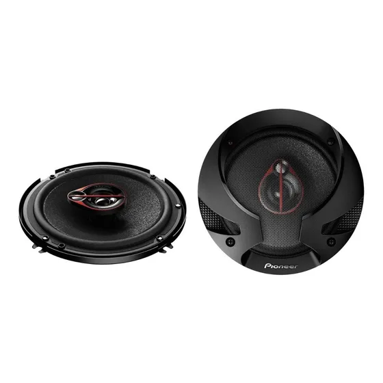 Par de Bocinas Coaxiales Para Automóvil Pioneer TS-R1651S 6.5 Pulgadas 300 Watts Máximo 40 Watts RMS 3 Vías 4 Ohms Color Negro