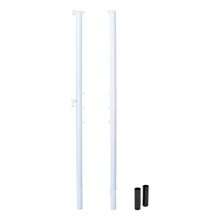 Poste / Mastro Oficial De Voleibol Com Catraca - O Par Branco