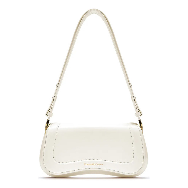 Bolsa Feminina Casual Transversal Dia Dia Branco Lisa Níquel