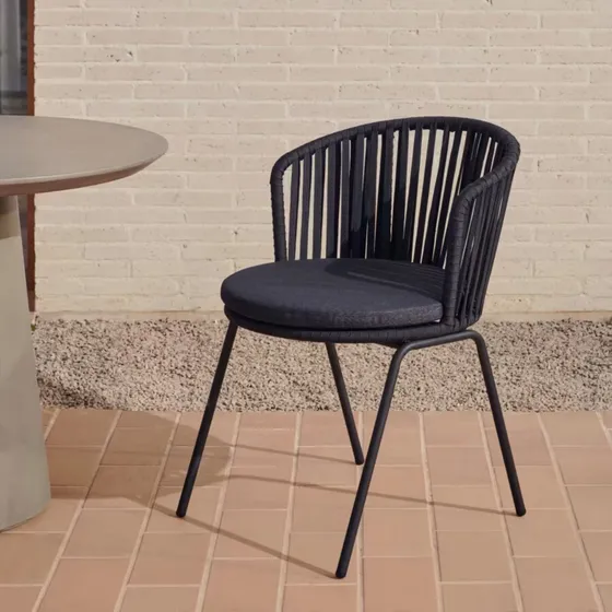 Silla Tejida Mimbre Cordón Rattan Artesanal Moderna Comedor