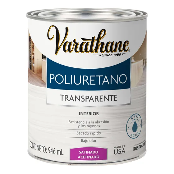 Poliuretano Varathane Interior Base Agua 0,946L Satinado