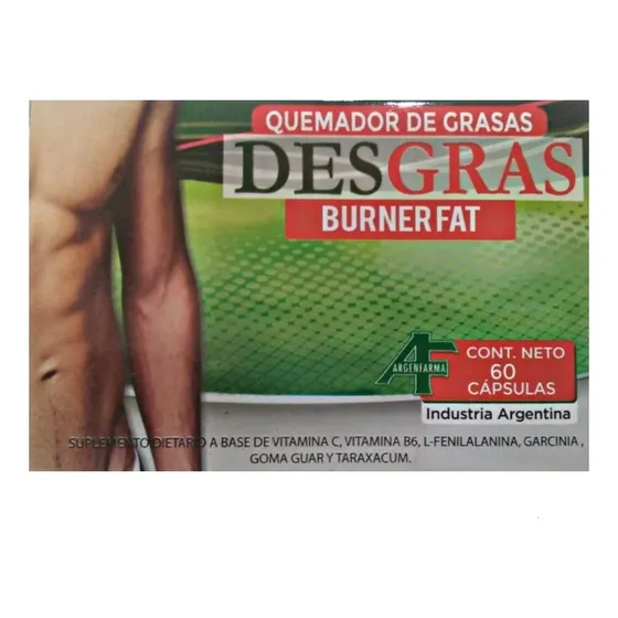 Desgras Burner Fat Quemador De Grasa Dieta Adelgazar Suplem.