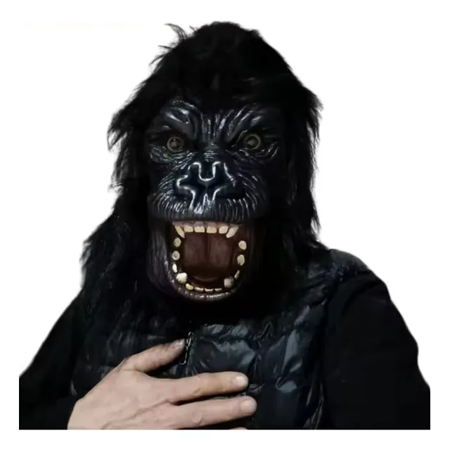 Máscara De Mono Gorila Goma Latex Realista Carnaval Hellowen