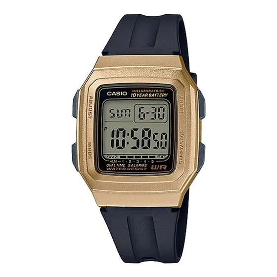 Reloj Casio Hombre Retro F-201wam, 5 Alarmas Envio Sin Costo