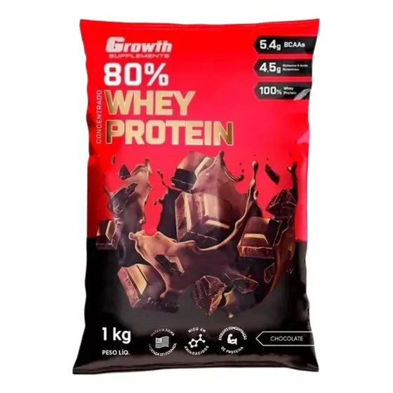 Whey Protein 80% Concentrado 1kg - Growth Supplements 