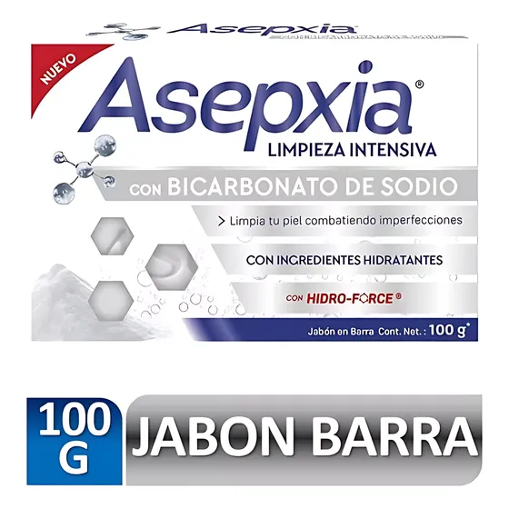 Jabon Asepxia Bicarbonato De Sodio 100 Gr Limpieza Intensiva