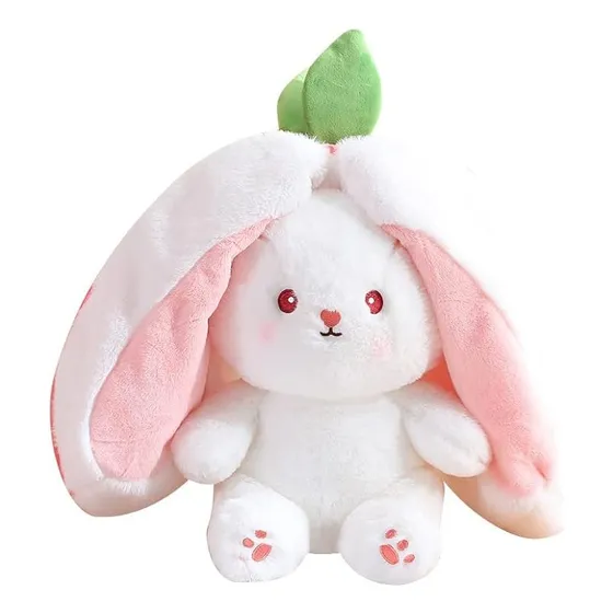 Peluche De Conejo Reversible Grande Regalo Kawaii Juguete 