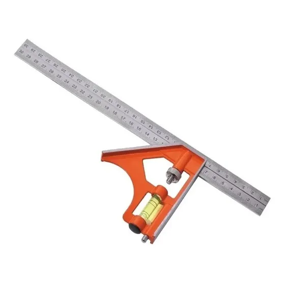 Escuadra Combinada Corrediza 30 Cm Regla Nivel Hamilton Ec30