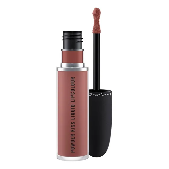 Labial Liquido Mac Powder Kiss Liquid Liquid Lipcolour Color Over the taupe