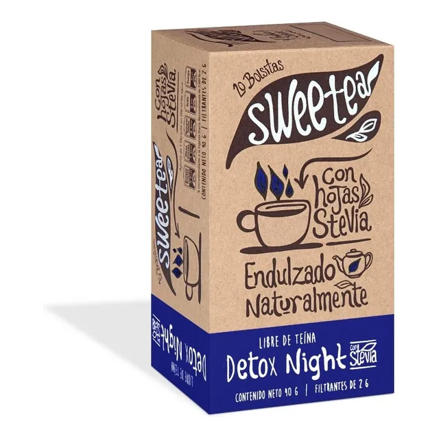 Té Detox Night Sweetea Infusión Con Hojas Stevia