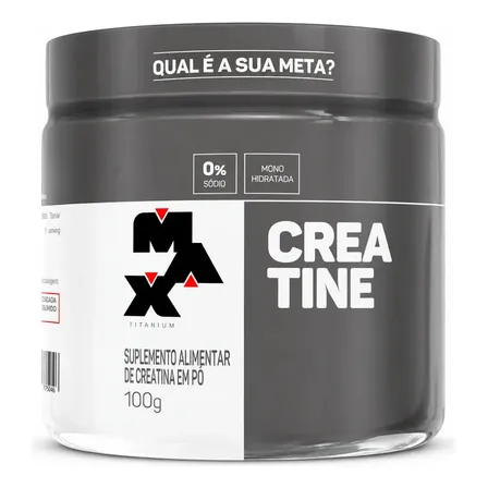 Creatina 100g Creatina Monohidratada Max Titanium Sem Sabor Alta Pureza