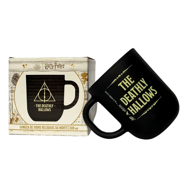 Caneca Vidro Harry Potter 300ml Relíquias, Plataforma 9 3/4