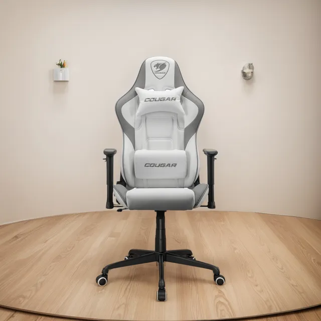 Silla Gamer Pro Cougar Armor Elite White Blanca Cuero Acero
