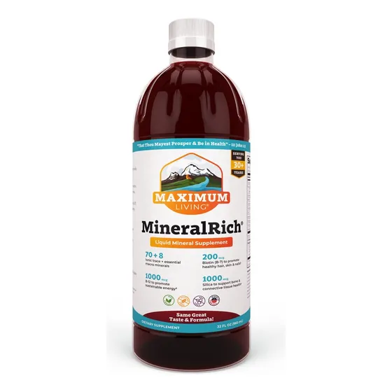 Suplemento Maximum Living Mineralrich Minerals, 32 Onzas