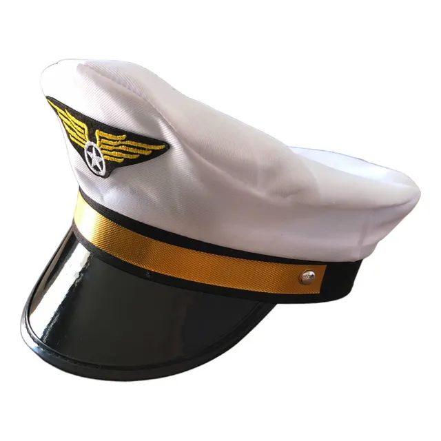 Kepis Capitán Marinero Blanco Accesorio Disfraz Halloween Hora Loca Mnr