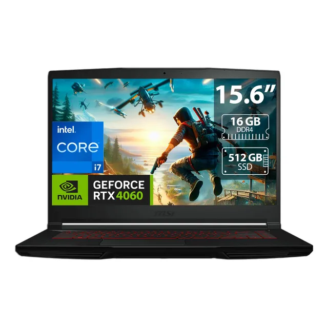MSI Thin GF63 THINGF6312436 Laptop 16GB RAM 512GB SSD Ddr4 Intel Core i7 Color Negro
