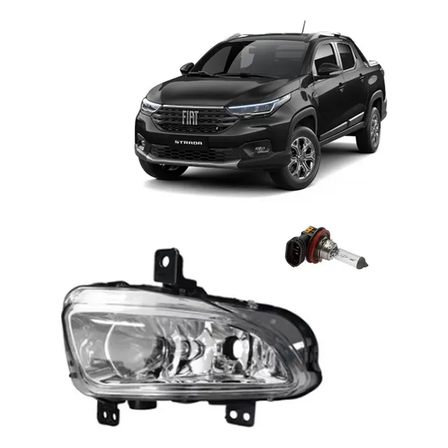 Farol Milha Fiat Strada 2020 2021 2022 2023 Auxiliar Neblina