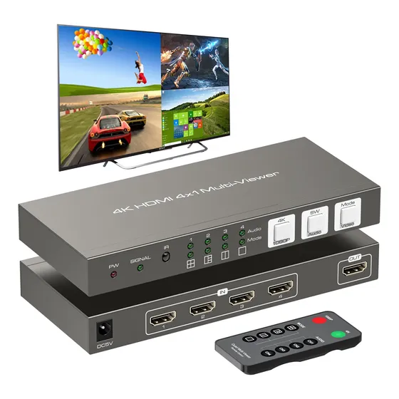 Multiviewer Hdmi 4x1,4 Puerto Multi-picture Seamless Switch