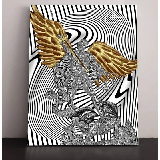 Cuadro Arcangel Miguel Op Art 