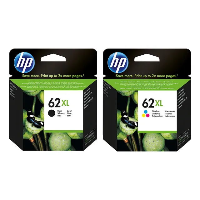 HP 62XL Negro y 62XL Tricolor